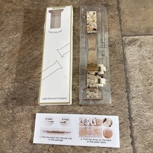 Lighthouse Apple Watch Band 38mm-41mm Resin W/Gold Stainless Steel Clasp & Tool